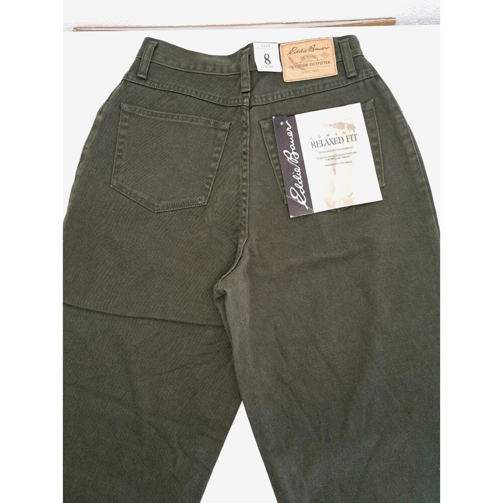 Vintage Eddie Bauer Women's Relaxed Fit Olive 8P 100% Cotton New* - Picture 3 of 6